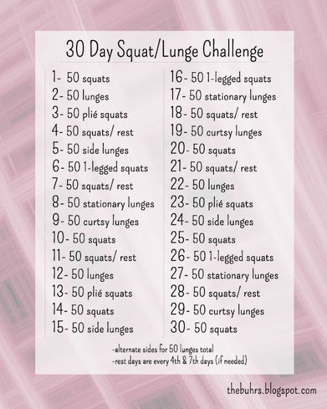 30 Day Squat/Lunge Challenge Lunge Challenge, Running Streak, 30 Day Squat, Plie Squats, Beach Bod, 30 Day Challenge, Maybe Someday, My Fitness, Working On Myself