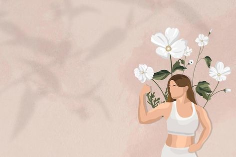 Flexing muscles border vector background... | Free Vector #Freepik #freevector #flower-graphic #aesthetic #feminine #minimal-flower Pe Background Design, Workout Aesthetic Background, Mandala Indiana, School Notion, Flexing Muscles, Yoga Background, Yoga Vector, Running Illustration, Fitness Backgrounds