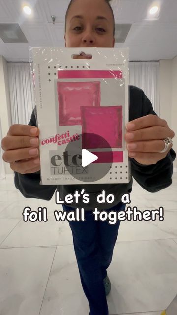 Florida Party Planner & Rentals on Instagram: "This foil wall is such a unique way to have a Wow Factor at your next event. The foil squares are less than $3 each and you don’t much materials to make it, we used 42 squares, zip ties and U glue strips to enclose gaps. We definitely recommend securing the foil wall on a backdrop stand if you plan to style your wall for extra security and stability. ♥️💕♥️ This definitely made the perfect backdrop for a styled photo shoot for our beloved friend who just got in some new inventory, stay tuned and follow @joyfuleventsorl ♥️💕♥️ I want to thank my beautiful amigas @joyfuleventsorl @jj__balloons @360partieseventsanddesigns For volunteering your time and your skill to execute this beautiful background for our first styled shoot at our venue. T Mylar Backdrop Diy, Foil Balloon Wall Backdrop, Square Foil Balloon Backdrop, Foil Photo Backdrop, Photo Backdrop No Balloons, Shimmer Wall Diy, Foil Wall Backdrop, Diy Foil Backdrop, Mylar Balloon Wall