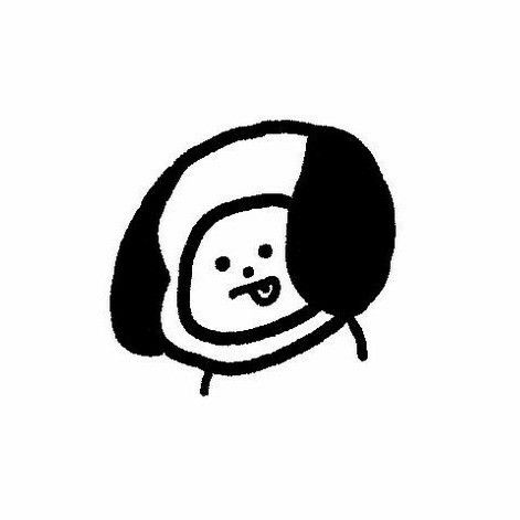 chimmy bt21 Chimmy Bt21, Black White Illustration, Wall Drawings, Bts Tattoos, Minimalist Icons, Human Canvas, Insta Icon, Cute Tumblr Wallpaper, Army Wallpaper