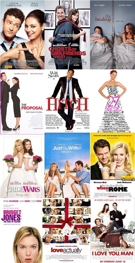 My favorite movies are definitely Rom-Coms. A good laugh and an entertaining story all in one. Movies To Watch Romance, Funny Movies To Watch, Poster Movie Film, Comedy Movies To Watch, Best Romance Movies, Best Chick Flicks, Comedy Movies List, Classic Comedy Movies, Chick Flick Movies