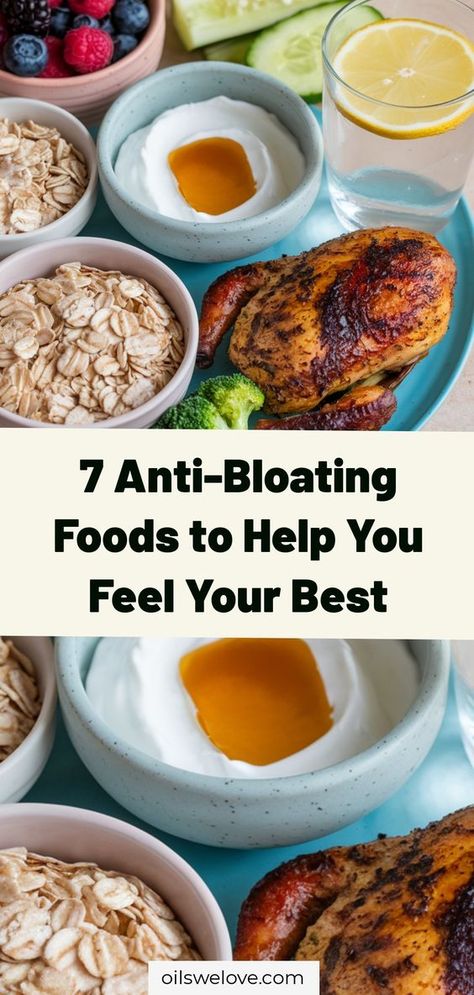 Anti-Bloating Foods: Discover 7 Foods to Beat the Bloat and Feel Your Best! #AntiBloating #HealthyEating #WellnessJourney Foods To Decrease Bloat, Foods That Wont Make You Bloat, Foods To Eat When Bloated, Diet For Bloated Stomach, Foods To Reduce Bloat, Foods That Don’t Cause Bloat, No Bloat Foods, De Bloat Foods, Anti Bloat Recipes