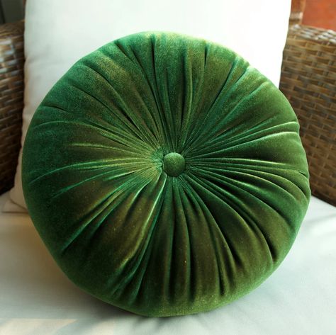 Circular Pillow, Green Pillows Decorative, Teal Pillows, Green Velvet Pillow, Vintage Pillow Covers, Luxury Pillows, Green Cushions, Green Throw Pillows, Floral Pillow Cover