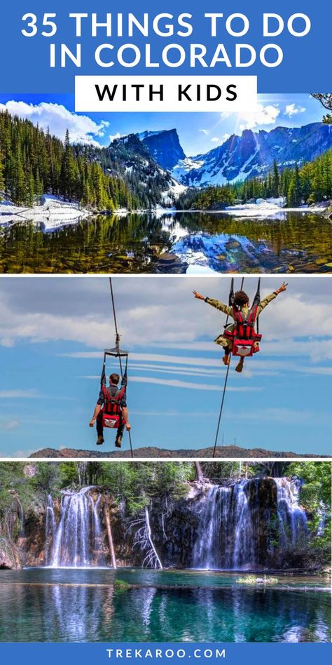 35 Terrific Things to do in Colorado with Kids Colorado Family Trip, Colorado With Kids Summer, Colorado Family Vacation Summer, Colorado Springs Things To Do, Colorado With Kids, Aspen Colorado Winter, Colorado Family Vacation, Granby Colorado, Things To Do In Colorado