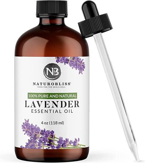 Amazon.com: NaturoBliss 100% Pure & Natural Lavender Essential Oil Therapeutic Grade Premium Quality Lavender Oil with Glass Dropper - Huge 4 fl. Oz - Perfect for Aromatherapy and Relaxation : Health & Household Lavender Oil For Skin, Basil Essential Oil, Diy Essential Oil Recipes, Essential Oil Set, Essential Oils For Hair, Geranium Essential Oil, Eucalyptus Essential Oil, Diy Essential Oils, Peppermint Essential Oil