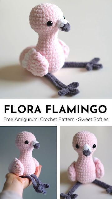 Crochet Flamingo, Quick Crochet Patterns, Crochet Birds, Pola Amigurumi, Crochet Animals Free Patterns, Crochet Braid, Flamingo Pattern, Crochet Design Pattern, Crochet Amigurumi Free Patterns