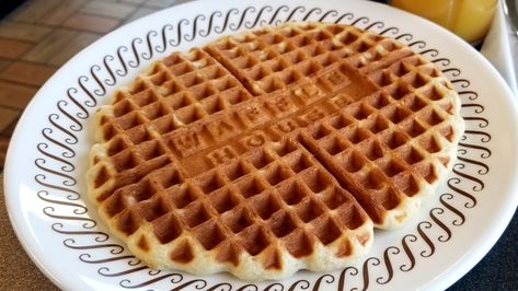 This Is What Makes Waffle House Waffles So Delicious Cornbread In Waffle Maker, Wafflehouse Waffles Recipe, Overnight Waffle Batter, Pecan Waffles Waffle House, Waffle House Copycat Recipes, Waffle House Recipe Copycat, Box Waffle Mix Hacks, Huddle House Waffle Recipe, Copycat Eggo Waffle Recipe