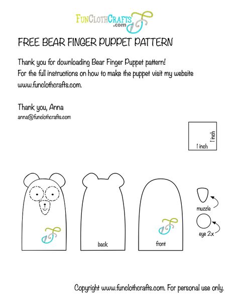 Bear finger puppet free pattern on the website. Second of woodland finger puppets patterns. Finger Puppet Patterns Printable, Diy Finger Puppets, Felt Finger Puppets Diy, How To Make Felt Finger Puppets, Bear Finger Puppet, Cricut Finger Puppets, Felt Finger Puppet Patterns, Free Felt Finger Puppet Patterns, Pencil Topper Crafts