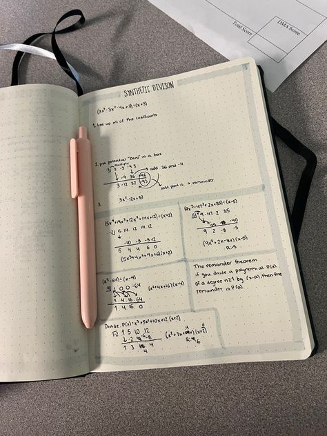 Synthetic Division, Remainder Theorem, Gel Pens, Cream Color, Pen, 10 Things