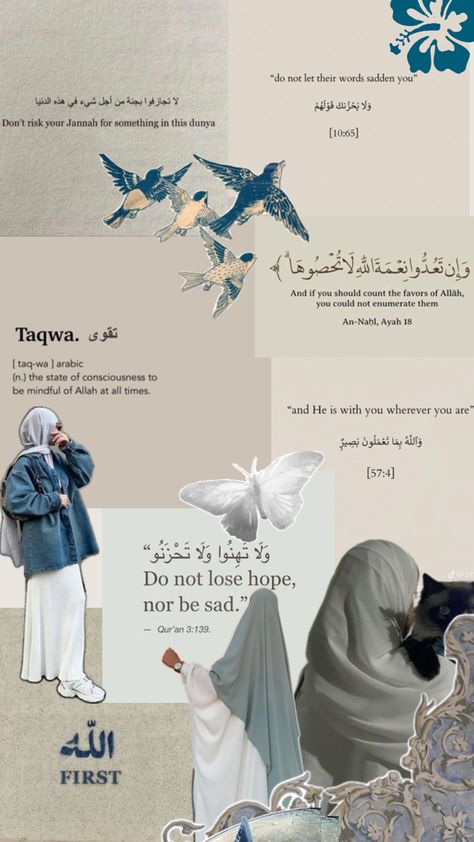 Islamic collage wallpaper Collage Fashion, Quote Collage, Words To Live By Quotes, Fashion Illustration Collage, Islamic Wallpaper Iphone, Best Friend Pictures Tumblr, Aesthetic Letters, Cute Gym Outfits, Wallpaper Collage