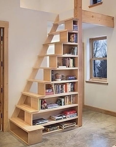 Moss Photography, Tiny House Stairs, Loft Stairs, Escalier Design, Ladder Bookshelf, Loft Ladder, Attic Rooms, House Stairs, Woodworking Projects Plans