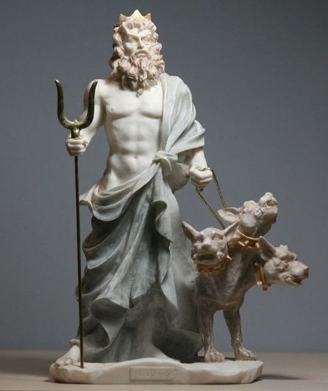 Pluto God, Hades Statue, God Of The Underworld, The Underworld, Underworld, Garden Design, Statue, Sculpture, Dogs