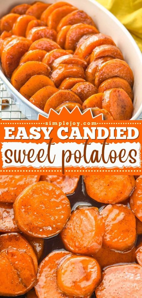 Candied Sweet Potatoes With Canned Yams, Homemade Candy Yams Recipes, Raw Sweet Potato Recipes, Salad Dressing Sweet, Sweet Potato Side Dish Recipes, Potato Desserts, How To Make Yams, Candied Sweet Potato Recipes, Candied Yams With Marshmallows