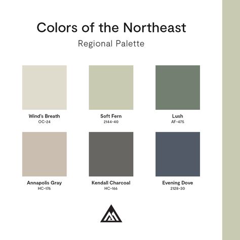 Benjamin Moore | From the New York metro area to the rocky Maine coast, the colors of our Northeast color palette are the perfect blend of classical and… | Instagram Kendall Charcoal, Maine Coast, Color Samples, Benjamin Moore, North East, Rocky, Paint Colors, Beautiful Colors, Color Palette