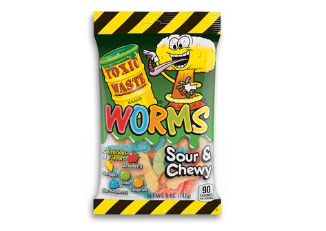 Sour Worms - Toxic Waste Candy Gummy Worms Aesthetic, Diy Sour Gummy Worms, Trolli Gummy Worms Aesthetic, Toxic Waste Candy, Alcoholic Gummy Worms, Sour Gummy Bears, Sour Worms, Sour Gummy Worms, Toxic Waste