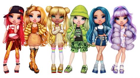 Rainbow High Ruby And Skyler, Rainbow High Sunny, Rainbow High Ruby, Rainbow High Fashion, Rainbow High Dolls, Rainbow Dolls, High Hair, Rainbow Pin, Rainbow Fashion