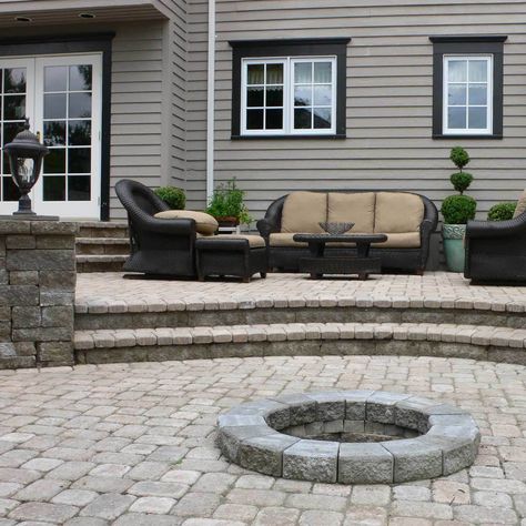 50 Breathtaking Patio Designs to Get You Thinking About Summer | Family Handyman | The Family Handyman Paver Patios, Raised Patio, Patio Pavers Design, Patio Tiles, Brick Patios, Outdoor Porch, Paver Patio, Outdoor Patio Decor, Concrete Patio