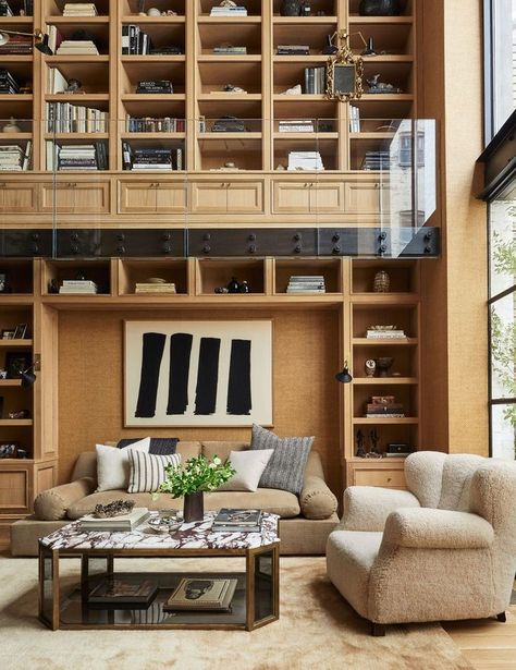 two story library West Village Townhouse, Nate And Jeremiah, Nyc Townhouse, Jeremiah Brent, Room Library, New York Homes, Nate Berkus, Town House, Kelly Wearstler