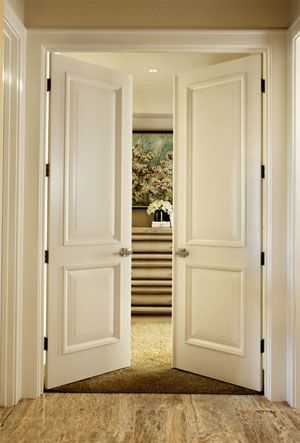 I love double doors going into the master bedroom...these doors I love as well Bedroom French Doors, Pintu Interior, French Doors Bedroom, Double Door Entryway, Double Door Design, Bedroom Door Design, French Bedroom, Open Door, French Doors Interior