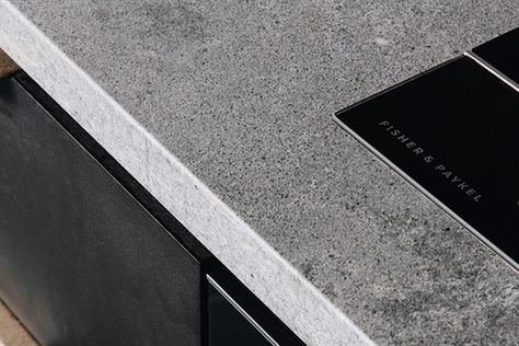 Caesarstone 4033 Rugged Concrete™ Rugged Concrete Caesarstone, Airy Concrete Caesarstone, Caesarstone Kitchen, Benchtop Colours, Caesarstone Quartz, Edge Profile, Poured Concrete, Polished Concrete, Kitchen Reno