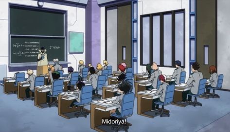 Mha Classroom, Bnha Classroom Background, Mha Dr, Classroom Background, Tomura Shigaraki, Class 1 A, Music Stickers, Fantasy Places, My Hero Academia Manga