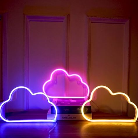 Neon Cloud, Neon Gas, Cloud Light, Neon Bedroom, Neon Bar Signs, Led Lighting Bedroom, Bedroom Night Light, Neon Room, Cloud Lights