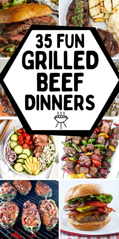 bbq dinner ideas Steak Dinner Ideas Meals, Beef Grilling Recipes, Grilling Recipes Easy, Things To Grill For Dinner, Things To Grill, Grilled Steak Dinner, Best Grilled Vegetables, Beef Recipes Easy Dinners, Quick Summer Meals