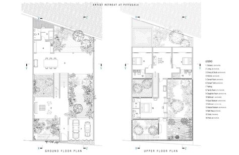 Artist Retreat Architecture, Architecture Analysis, Artist Retreat, Natural Pond, Internal Courtyard, Landscape Plan, Brickwork, Studio Space, Landscape Architect