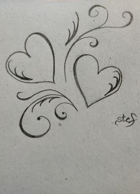 Small Flower Drawings, Cute Heart Drawings, Heart Drawings, Easy Graffiti Drawings, Cute Drawings Of Love, Drawings For Boyfriend, I Love You Drawings, Hand Doodles, Art Sketches Doodles