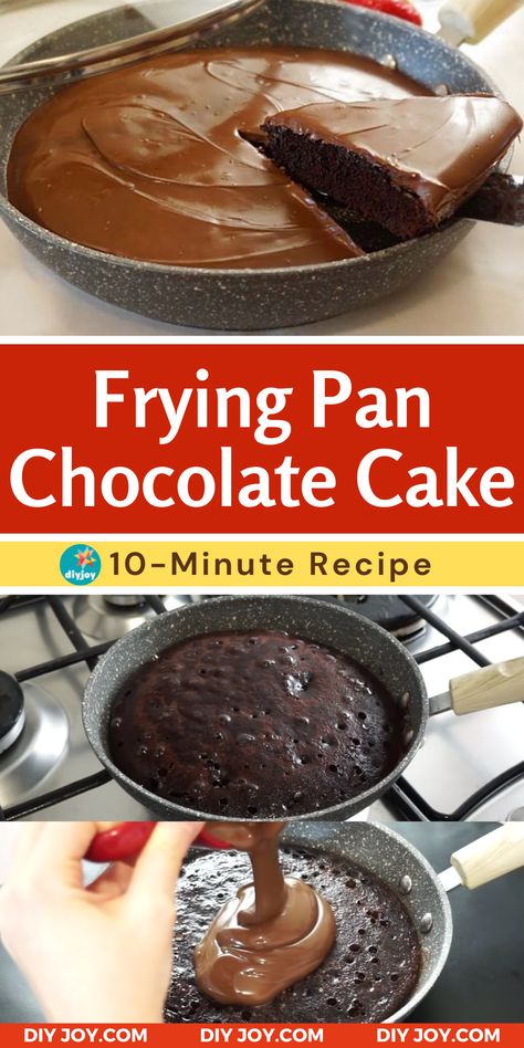 10 Minute Frying Pan Chocolate Cake, Fry Pan Cookies, Cake In A Pan Recipes, Stove Top Chocolate Cake, Easy Stove Top Desserts, Stovetop Chocolate Cake, Stovetop Cake Recipes, Stovetop Dessert Recipes, Pan Cookies Recipe