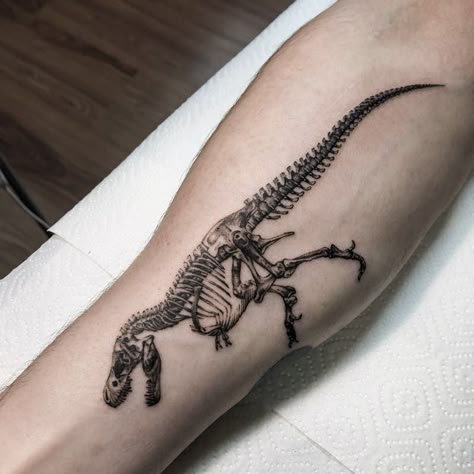 Velociraptor Skeleton Tattoo, Dinosaur Skeleton Tattoo, Otto Tattoo, Velociraptor Tattoo, Scientific Tattoo, T Rex Tattoo, Dinosaur Tattoo, Tattoos For Men And Women, Tato Minimal