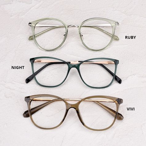 Green Glasses Frames For Women, Green Glasses Aesthetic, Colorful Glasses Frames, Green Glasses Frames, Green Eyeglasses, Cute Glasses Frames, Glasses Frames Trendy, Classy Glasses, Fancy Glasses