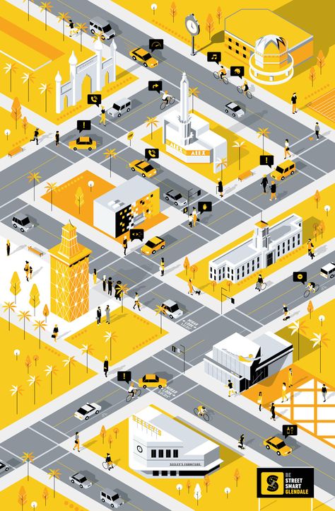 City Street Illustration, Isometric Map, Isometric Drawing, Campus Map, Isometric Art, Isometric Design, Isometric Illustration, City Illustration, Street Smart