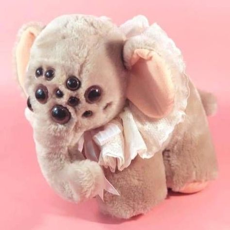 #stuffedanimals #stuffed #animals #creepy #stuffed #animals Creepy Stuffed Animals, Creepy Toys, Yami Kawaii, Elephant Plush, Creepy Dolls, Cute Stuffed Animals, Cute Plush, Creepy Cute, Cute Dolls