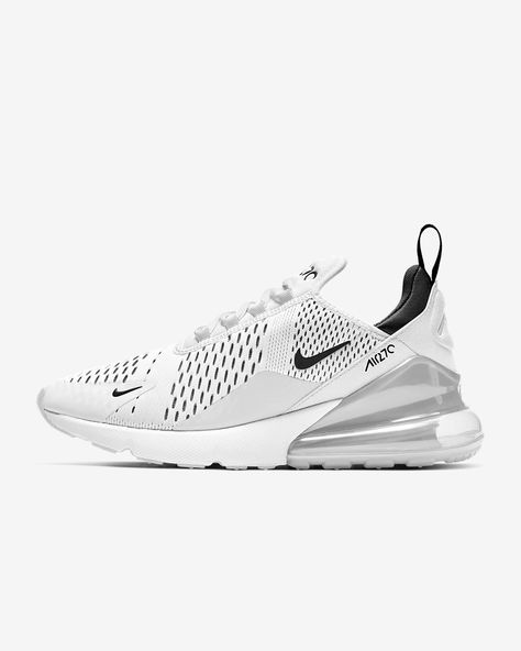 Nike Air Max 270 Women's Shoe. Nike.com Nike Airmax 270 White, Nike Shoes 270 Women, Nike Air Running Shoes, Cute Nike Air Max Shoes, Gym Shoes For Women Nike, Nike Bubble Shoes, Airman 270, Women's Nike Shoes, 27c Nike Shoes