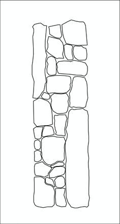 Many Faces of a Stone Walk - Jan Johnsen's Gardentopia Stone Wall Drawing, How To Draw Stairs, Stencils Printables Templates, Foam Carving, Paving Pattern, Diy Preschool, Stencils Printables, Brick Texture, Wall Exterior