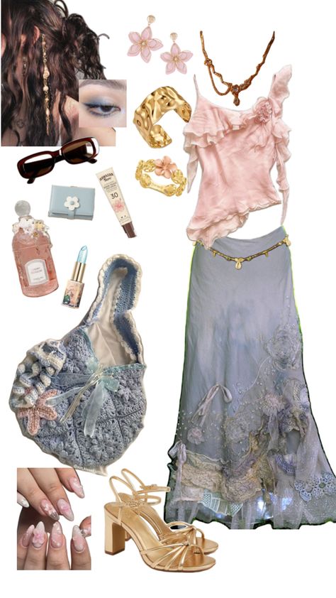 Blue summer outfit mermaid inspired pink mermaid outfit cute outfit ideas mermaid summer outfit summer summer blue Mermaid Summer, Mermaid Core, Cute Outfit Ideas, Mermaid Outfit, Pink Mermaid, Outfit Cute, Mermaid Inspired, Looks Street Style, Summer Blue