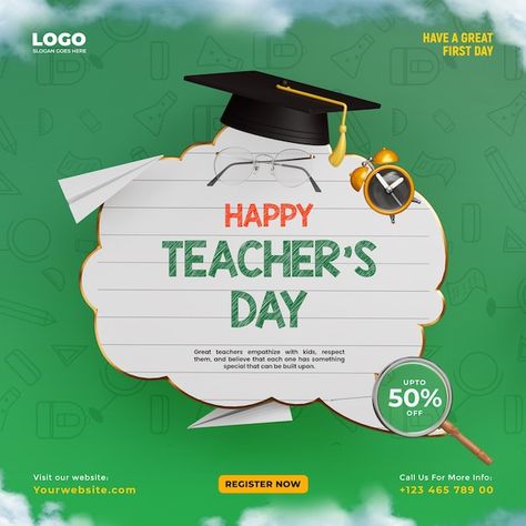 PSD international teachers day social me... | Premium Psd #Freepik #psd #teacher-days #happy-teacher #teachers-day #happy-teachers-day Teachers Day Graphic Design, Teachers Day Pubmat, Teacher Day Design, Teachers Day Banner, Teachers Day Design, Pubmats Ideas, International Teachers Day, Pubmat Ideas, Teachers Day Poster