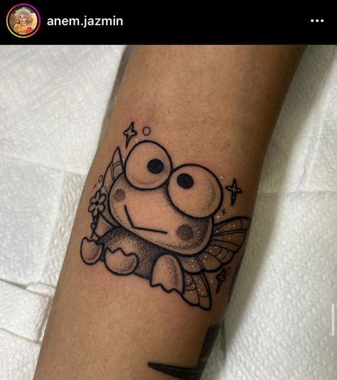 Tattoo artist @ anem.jazmin on instagram Keroppi Tattoo, Fairy Tattoo, September 2024, Tattoo Artist, Black Tattoos, Skull Tattoo, Tattoo Artists, Tatting, Tattoo Ideas