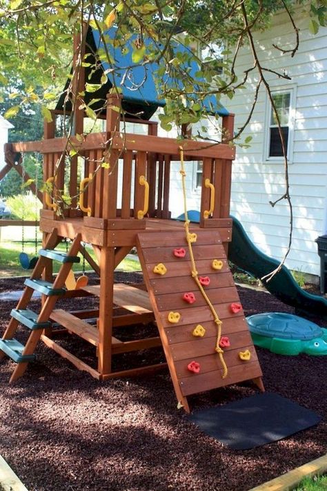 Small Backyard Playground, Kids Jungle Gym, Playground Landscaping, Backyard Playset, Kids Backyard Playground, Play Area Backyard, Outdoor Play Areas, Diy Playground, Kids Outdoor Play