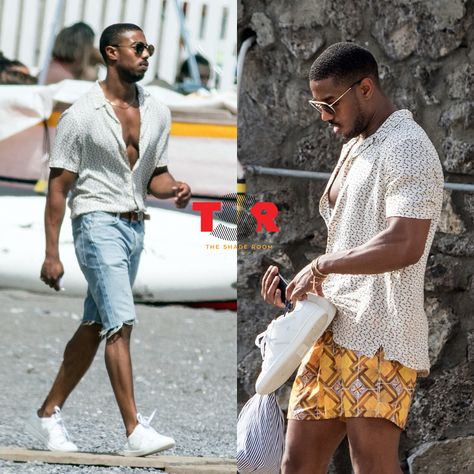 The Shade Room on Instagram: “#MichaelBJordan is still out here living his best vacation life! He’s in Italy now! 📷: Backgrid” Michael B Jordan Style, Michael Bakari Jordan, Summer Swag Outfits, Beach Outfit Men, Do The Thing, Michael B Jordan, Mens Casual Outfits Summer, Black Men Street Fashion, Men Street Fashion