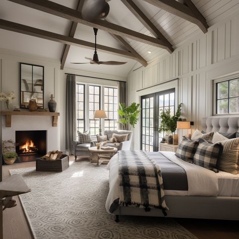 Modern barndominium design idea Barndominium Room Ideas, Barndominium Ideas Master Suite, Master Bath Barndominium, Barndominium Master Suite, Barndominium Ideas Bedroom, Barndominium Aesthetic, Cozy Barndominium Interior, Barndominium Master Bed, Bardominum Ideas Inside