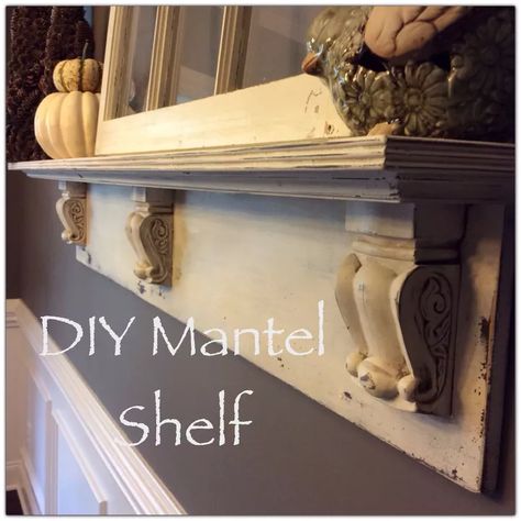 Diy Mantel Shelf, Diy Mantel, Corbel Shelf, Wooden Mantel, Mantle Shelf, Wood Mantels, Mantel Shelf, Diy Fireplace, Estantes Flotantes