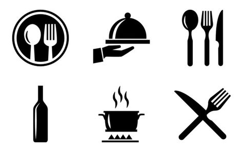 Restaurant Cutlery, Food Symbol, Cafe Icon, Airport Food, Starting A Restaurant, Icon Inspiration, Kitchen Shapes, Restaurant Icon, Kitchen Icon