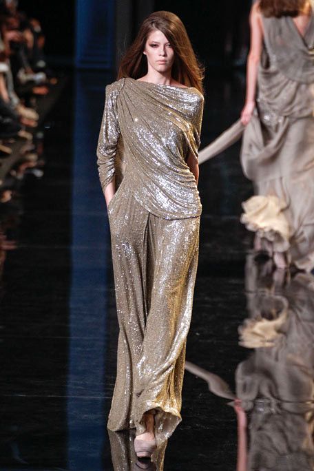 Elie Saab Fall 2010 Couture 2010 Couture, Gold Sparkly Dress, Sparkly Dresses, Elie Saab Fall, Elie Saab Couture, Glamour Dress, Couture Runway, Runway Show, Glamour Fashion