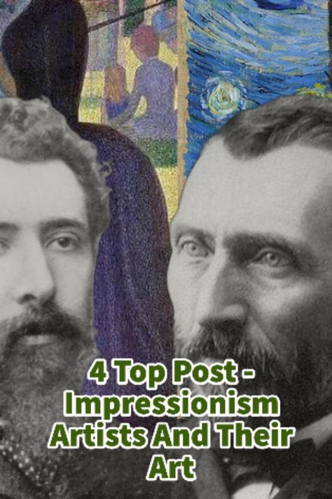 Impressionists focused on capturing the fleeting effects of light and atmosphere; post-impressionists sought to delve deeper into personal expression, exploring new techniques, colors, and subject matter. We explore the lives and significant works of four top Post Impressionism artists: Paul Gauguin, Georges Seurat, Vincent van Gogh, and Paul Cézanne. #ArtThatMakesYouSmile #artlover #artist #AnitaLouiseArt #greatartists #paintings #impressionism #impressionismpainting #impressionismartists Post Impressionist Paintings, Impressionism Artists, Paul Gauguin Paintings, Famous Impressionist Paintings, Anita Louise, Paintings Impressionism, Impressionist Paintings Landscape, Post Impressionism Art, Van Gogh Landscapes