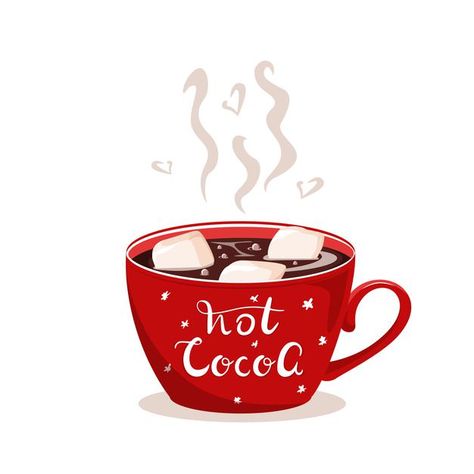 Mug with cocoa and marshmallows to keep ... | Premium Vector #Freepik #vector #background #banner #poster #christmas Hot Cocoa Aesthetic, Desserts Packaging, Baking Autumn, Hot Chocolate Clipart, Coffee Bar Party, Winter Stickers, Poster Christmas, Dessert Packaging, Hot Chocolate Marshmallows