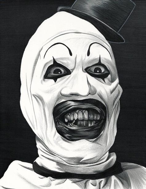 Scary Clown Drawing, Clown Drawing, Horror Movie Tattoos, Art The Clown, Scary Drawings, Clown Face, Horror Drawing, Clown Tattoo, Creepy Drawings