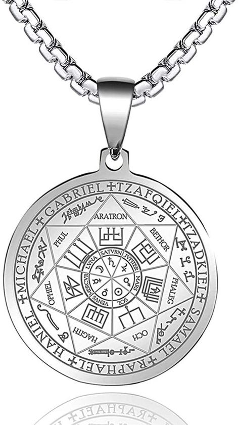 Jacket NIS the second time I order I recommend! Seal Of The Seven Archangels, The Seven Archangels, St Michael Necklace, 7 Archangels, Seven Archangels, Anklets Jewelry, St Michael Pendant, Necklace Chain Types, Elephant Pendant Necklace