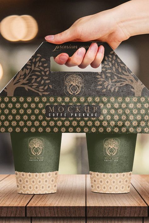 Coffee Cup Takeaway Packaging, To Go Coffee Shop, Coffee Delivery Packaging, Premium Packaging Design Inspiration, Packaging Design Food Box Ideas, Coffee Takeaway Packaging, Coffe Packing Ideas, Coffee Box Design, Packaging Minuman